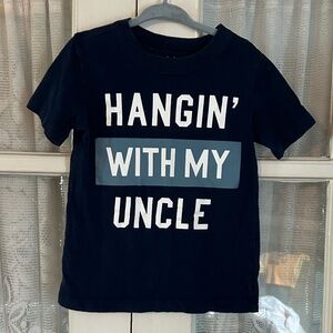 😉Bundle Days😉Boys Carters Hangin With My Uncle Navy Blue Shirt White Letters